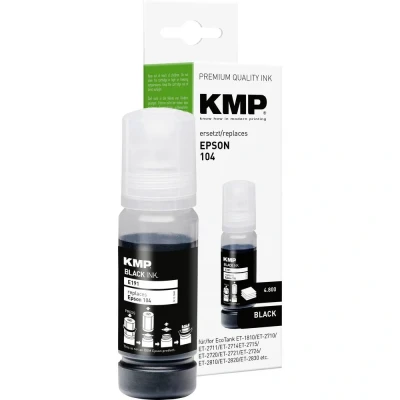 Afbeelding van KMP Navulinkt vervangt Epson 104, T00P1 Compatibel Zwart E191 1648,0001