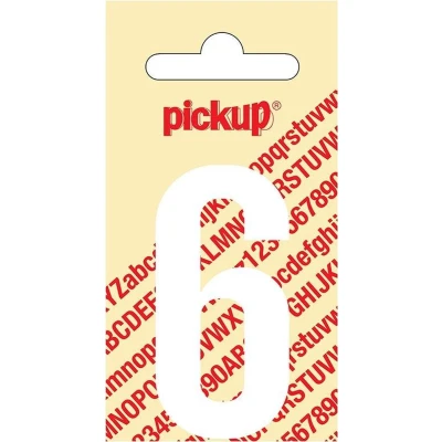 Afbeelding van Plakcijfer Nobel Sticker witte cijfer 6 Pickup