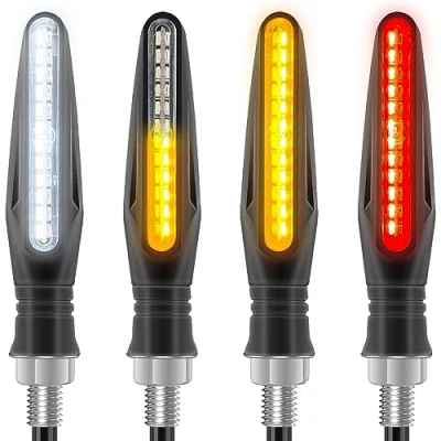 Afbeelding van Kinstecks ​​4 STUKS Motorcycle Indicatoren Vloeiende richtingaanwijzers Motor Knipperlichten Dagrijverlichting Remlichten 12 V voor Motorrijwiel
