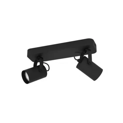 Afbeelding van EGLO Sorego Opbouwspot Plafondspot/Wandspot GU10 28 cm Zwart