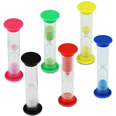 Afbeelding van Ceisazira zandloper timer, 6 stuks, 30 S, 1 min, 2 minuten, 3 5 10 minuten voor kinderen, kleurrijke zandklok, keukentimer, hoorglass borstels, spelletjes, keuken,