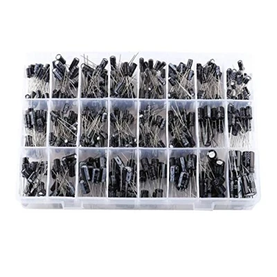 Afbeelding van 540 stuks elektrolytische condensatoren 24 waarden aluminium assortiment met het opbergdozen 10 V 50 0,1uF tot 1000uF