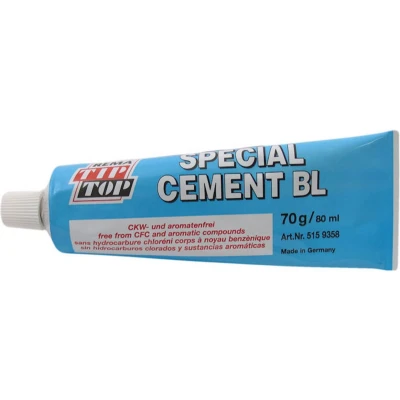 Afbeelding van Solutie TipTop Speciaal cement blauw 70gr