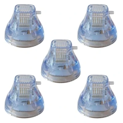 Afbeelding van 5 x RF cartridge met micronaald patroon 25 pinnen, 64 nano gesteriliseerd vergulde patroonnaalden universeel kop vacuümbuis