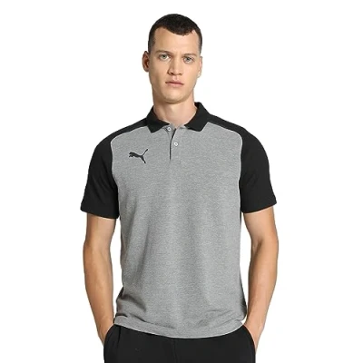 Afbeelding van Puma Teamcup Casuals UND LOGO Poloshirt, Heren, Maat: Large, Grau