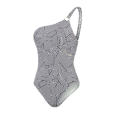 Afbeelding van Speedo Eco Print Asymmetric 1p Bla/whi