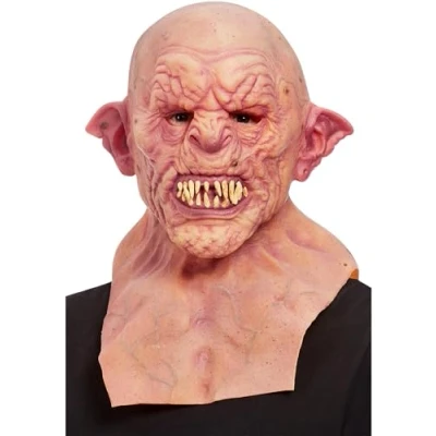 Afbeelding van Smiffys Deluxe Veined Demon Overhead &amp; Neck Masker Beige