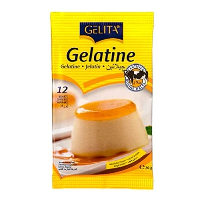Afbeelding van GELITA HALAL Bladgelatine, 12 vellen/20 g