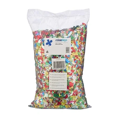 Afbeelding van Relaxdays Meerkleurige aluminium confetti 1 kg