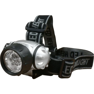 Afbeelding van Grundig Hoofdlamp 7 Led Met Hoofdband Zilver/zwart