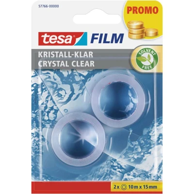 Afbeelding van tesa 57766 00000 14 tesafilm Kristalhelder Transparant (l x b) 10 m 15 mm 2 stuk(s)