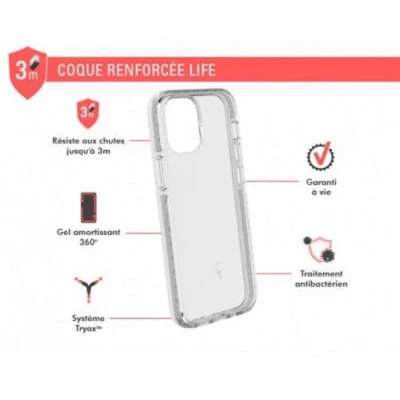Afbeelding van Force Case, Versterkte hoes Geschikt voor Apple iPhone 12 Pro Max LIFE, Transparant