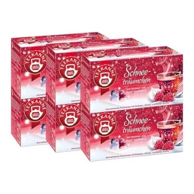 Afbeelding van Teekanne Sneeuwdromen met framboos en meringue smaak, 6 stuks (6 x 18 theezakjes)