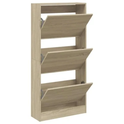 Image de vidaXL Armoire à chaussures chêne sonoma 60x21x125,5cm bois ingénierie839898