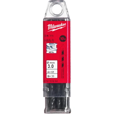 Afbeelding van MILWAUKEE 4932363464 HSS R metaalboor DIN 338 3x61mm (10 st.)