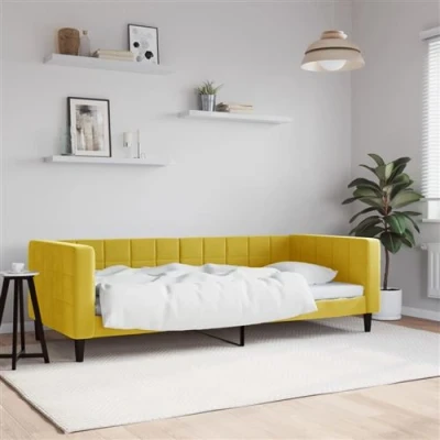 Afbeelding van vidaXL Slaapbank 90x200 cm fluweel geel