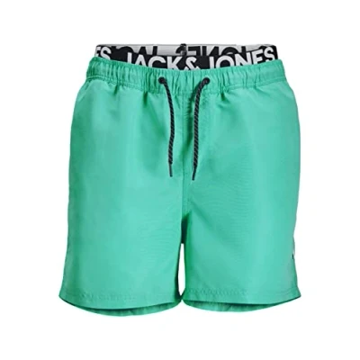 Afbeelding van JACK &amp; JONES Jjiaruba Jjswimshorts Akm Db Wb Solid herenshirt, Groen (Biscay Green), S
