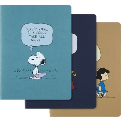 Afbeelding van Moleskine Peanuts Cahier (3er Set), XL, Kartoneinband, liniert, verschiedene Farben