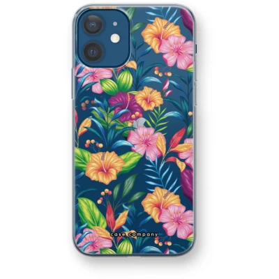 Afbeelding van Case Company® hoesje geschikt voor iPhone 12 mini Tropisch 2 Soft Cover Telefoonhoesje Bescherming aan alle Kanten en Schermrand