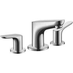 Afbeelding van Hansgrohe Focus 3 gats wastafelmengkraan met waste chroom