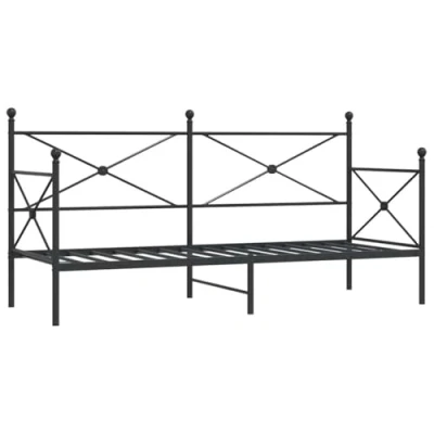 Afbeelding van vidaXL Slaapbank zonder matras 75x190 cm staal zwart