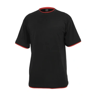 Afbeelding van Urban Classics Tshirt basic, Heren, Maat: 5XL, Black/red