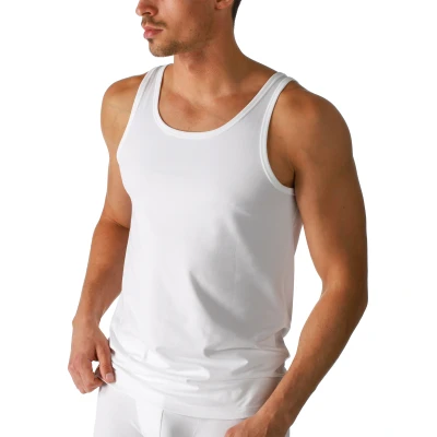 Afbeelding van Mey Dry Cotton Athletic Singlet Wit maat S Heren Singlets met Slim fit Pasvorm Katoen