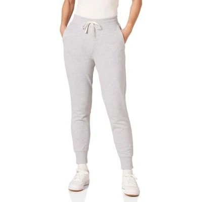 Image de Amazon Essentials Pantalon de jogging en polaire pour femme (disponible grande taille), gris clair chiné, taille TG