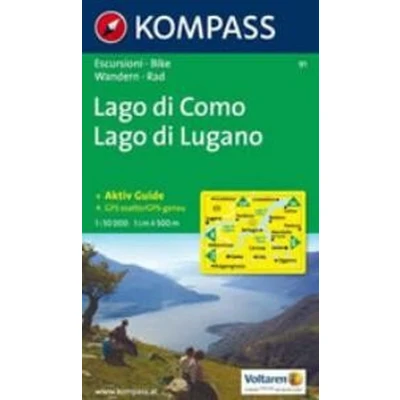 Afbeelding van Kompass WK91 Lago di Como, Lugano