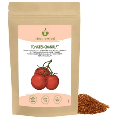 Afbeelding van tomatenvlokken (500 g), tomatengranulaat 1 3 mm, 100% natuurlijk tomatengranulaat, zonder additieven, tomatenkruiden