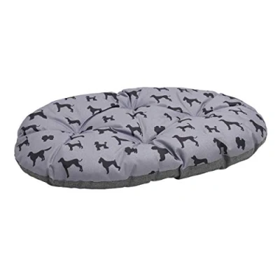 Afbeelding van Rosewood hondenkussen all seasons ovaal hondenprint / grijs 80 67 cm