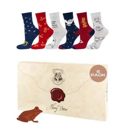Afbeelding van Wizarding World Harry Potter herensokken, fantasie, cadeau voor dames, grappig, 6 paar, 2 maten, Envelop paar