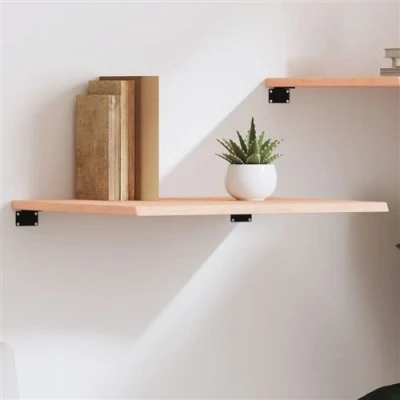 Afbeelding van vidaXL Wandschap 60x50x2 cm onbehandeld massief eikenhout