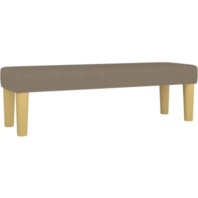 Afbeelding van Bankje 100x30x30 cm stof taupe