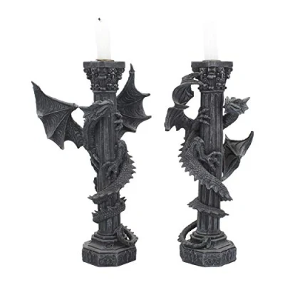 Afbeelding van Nemesis Now Kaarsenstandaard Guardians of the light (Set 2) Zwart
