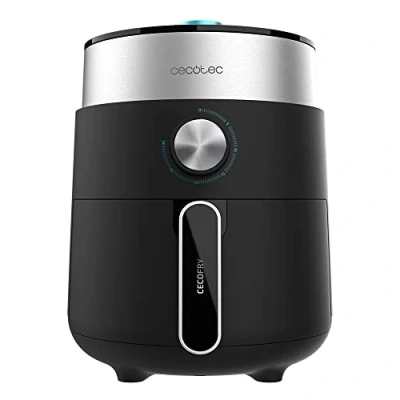 Afbeelding van Cecotec Cecofry Essential Rapid Dark heteluchtfriteuse, 2,5 l, 1200 W, dieet, handmatige bediening, PerfectCook technologie, tijd en temperatuur instelbaar, antislip onderkant