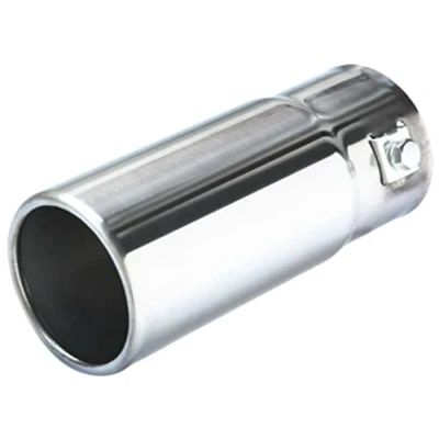 Afbeelding van Recambo Universele uitlaatpijp roestvrij staal chroom rond recht 150 x 63 mm