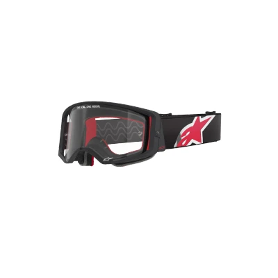 Afbeelding van Alpinestars Supertech Corp Crossbril Zwart / Rood (Lens: Helder)