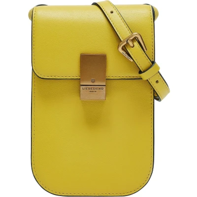 Afbeelding van LIEBESKIND BERLIN Leren Schoudertas Viktoria TM Empire Mobile Pouch Hightech Donkergeel