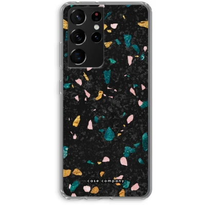 Afbeelding van Case Company® hoesje geschikt voor Samsung Galaxy S21 Ultra Terrazzo N10 Soft Cover Telefoonhoesje Bescherming aan alle Kanten en Schermrand