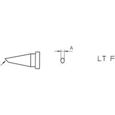 Afbeelding van Weller LT 4X soldeerpunt Ronde vorm, gebogen Grootte 1.2 mm Lengte soldeerpunt: 17 Inhoud: 1 stuk(s)