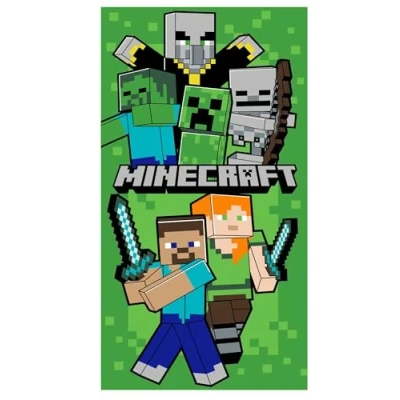 Afbeelding van Minecraft Strandlaken Survive 70 x 140 cm groen