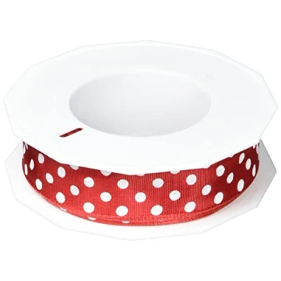 Afbeelding van PRÄSENT Tafttape met rode stippen, 25 mm, 20 m, 5982520 609