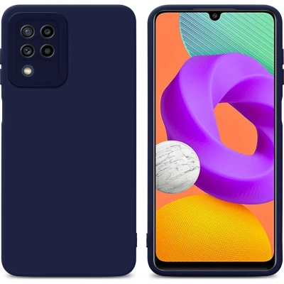 Afbeelding van Cadorabo Hoesje geschikt voor Samsung Galaxy M22 / M32 4G in Fluid DONKER BLAUW Beschermhoes gemaakt van flexibel TPU silicone Cover Case