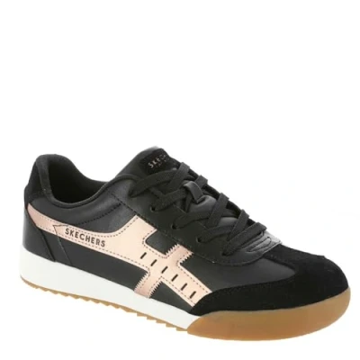 Afbeelding van Skechers Zinger Roads Sneakers laag, Dames, Maat: 37, Zwart Leer en imitatieleer