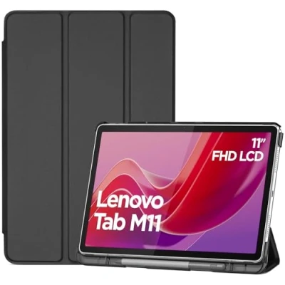 Afbeelding van ProCase Hoes voor Lenovo Tab M11 2024 11 inch met penhouder, ultradun en licht, zwart