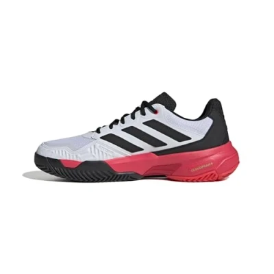 Afbeelding van adidas Performance Courtjam Control 3 Tennisschoenen voor alle ondergronden, Heren, Maat: 43 1/3, Footwear white/core black/lucid red Schoenen