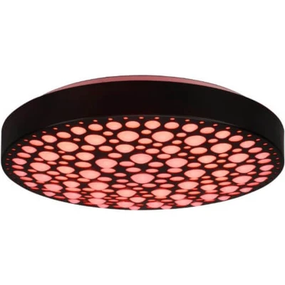 Afbeelding van Reality LED Plafondlamp Plafondverlichting 22W Aanpasbare Kleur RGB Afstandsbediening Dimbaar Rond Zwart Kunststof