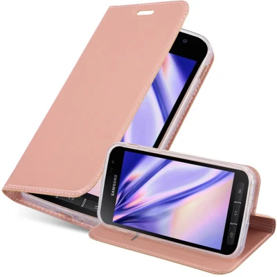 Afbeelding van Cadorabo Hoesje geschikt voor Samsung Galaxy XCover 4 / 4s in CLASSY ROSE GOUD Beschermhoes met magnetische sluiting, standfunctie en kaartvakje Book Case Cover Etui