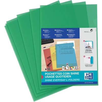 Afbeelding van OXFORD Shine L map, pak van 10 stuks, groen map